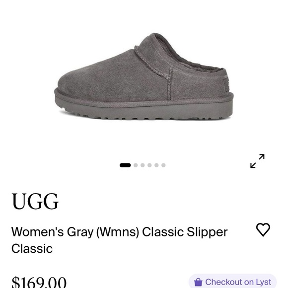 UGG Women's Charcoal Slippers - Picture 2 of 9